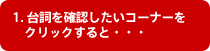 1. 台詞を確認したいコーナーをクリックすると・・・